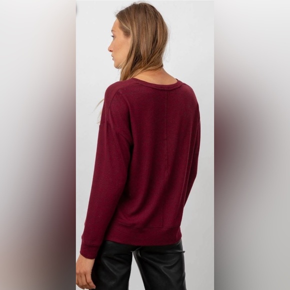 Rails Iggy Knit Long Sleeve Top in Port - Size L - Picture 2 of 5